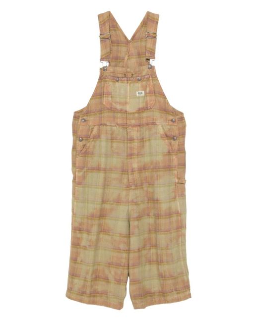 R13 Natural Karierter Jumbo Jumpsuit