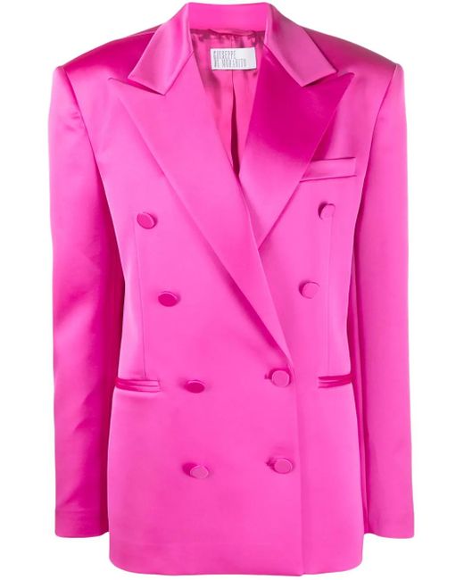 GIUSEPPE DI MORABITO Pink Doppelreihiger Blazer Mit Steigendem Revers