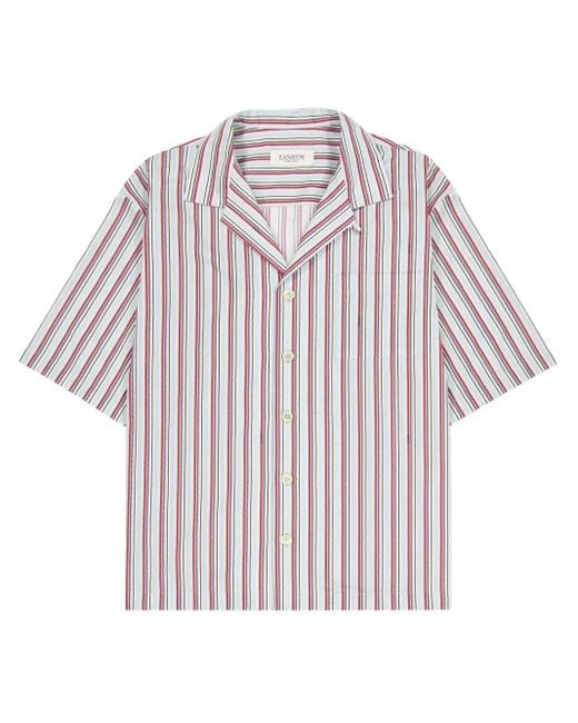 Laneus White Striped Shirt
