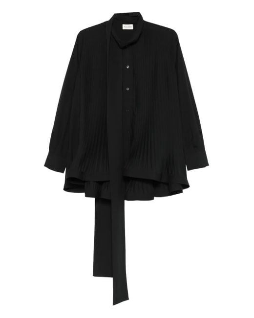 P.A.R.O.S.H. Black P.A.R.O..H. Pleated Blouse
