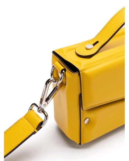 Fendi Yellow Baguette Soft Quilted Leather Tote for men