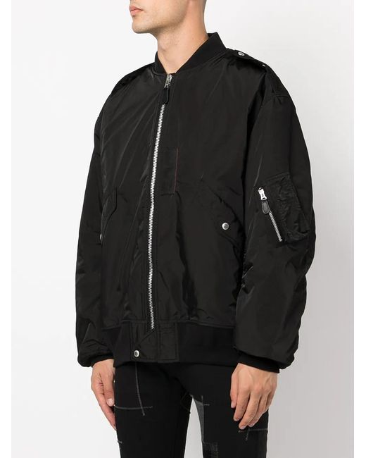 Junya Watanabe Black Zip-Up Bomber Jacket for men