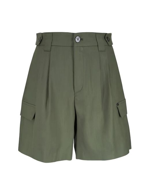Bogner Green Hanny Pleated Cargo Shorts