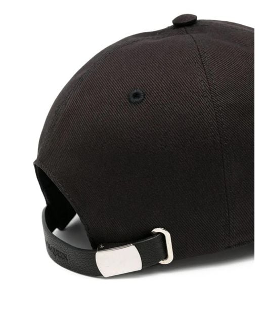 McQueen Black Logo Baseball Cap for men