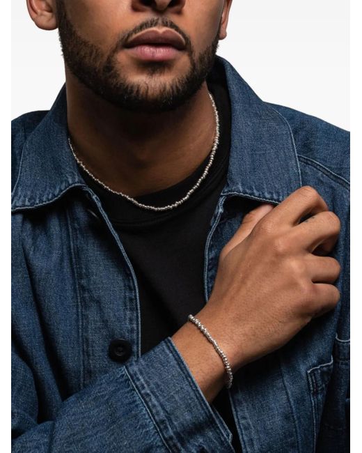 Dower & Hall White Signature Small Nugget Bracelet for men