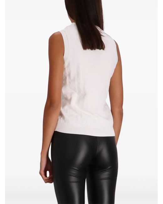 ARMANI EXCHANGE White Knitted Tank Top