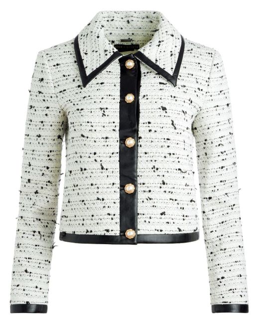 Giacca crop in tweed di Alice + Olivia in White