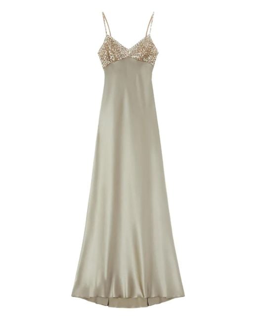 Ermanno Scervino Sequin-embellished Maxi Dress in White | Lyst