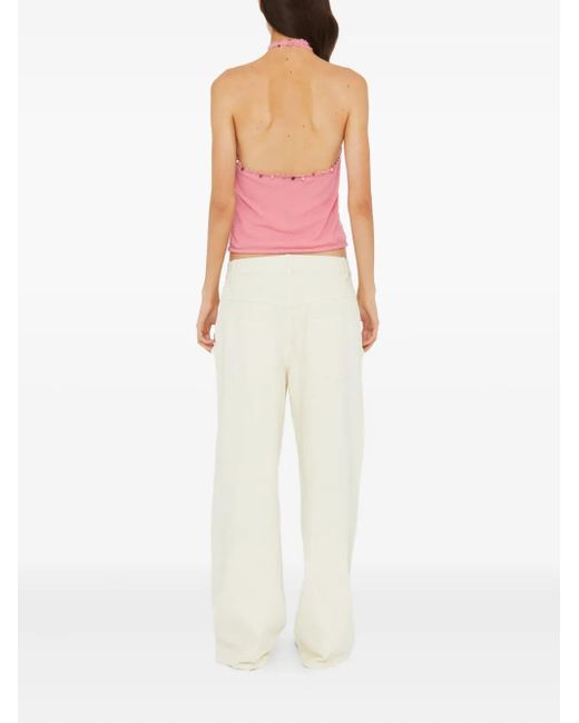 Christopher Esber White Button-Fastening Trousers