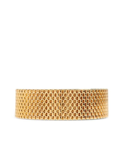 Jil Sander Metallic Grid-Pattern Bracelet