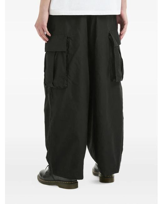 Needles Black Drawstring Cargo Pants for men