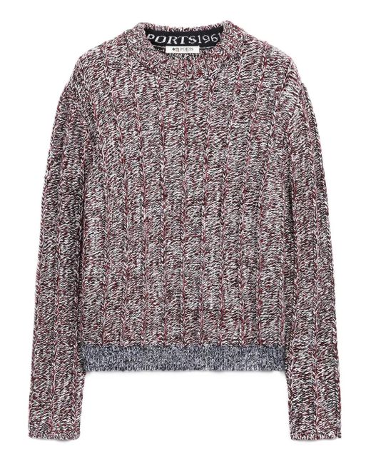 Ports 1961 Gray Pullover Mit Logo-Patch