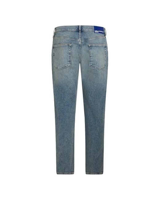 Karl Lagerfeld Blue Tapered Jeans for men