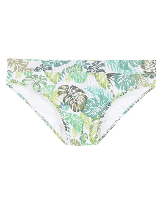 Amir Slama Blue Leaf Print Swim Briefs for men