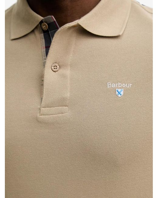 Barbour Natural Logo-Embroidered Polo Shirt for men