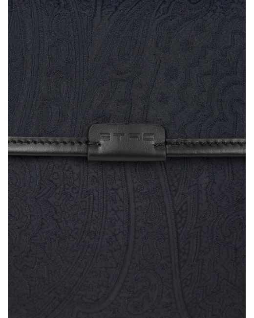 Etro Black Logo-Detail Backpack for men