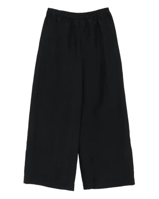 The Row Black Silk Trousers