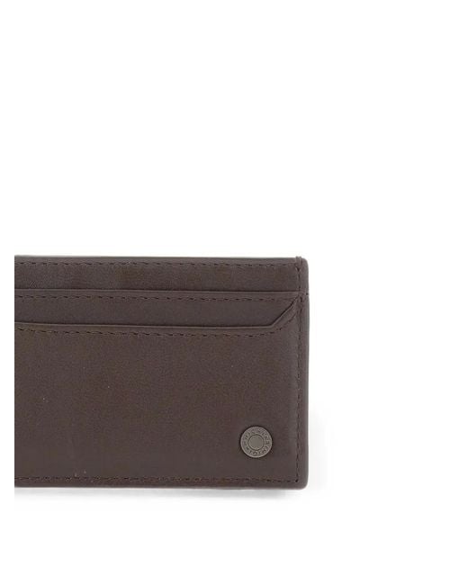 Gianni Chiarini Brown Stud-Detail Leather Cardholder for men