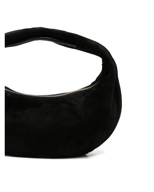 Khaite Black Mini Olivia Suede Tote Bag