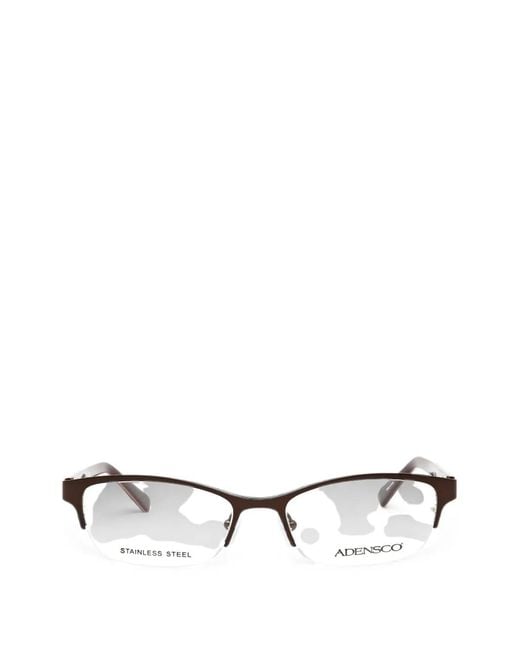 Adensco White Rectangle-Frame Glasses