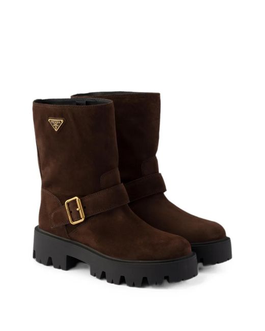 Prada Black Suede Boots