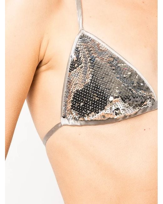Tom Ford Metallic Sequin-Embellished Bralette Top