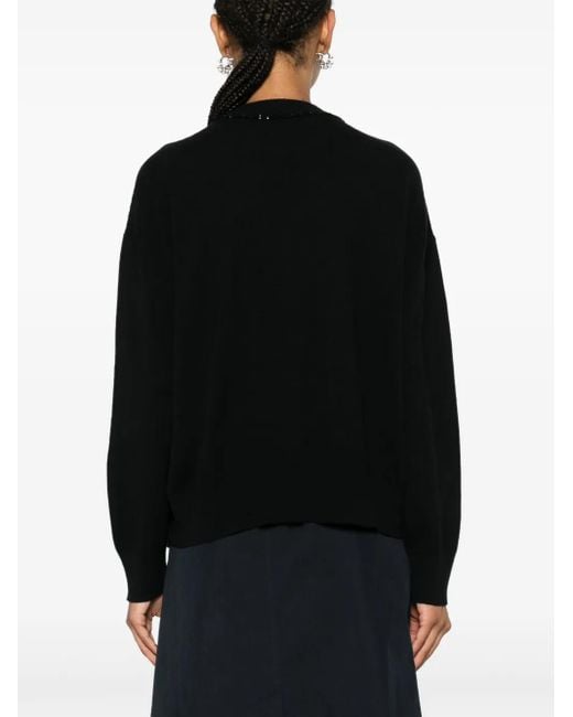 Fabiana Filippi Black Sequin-Embellished Jumper