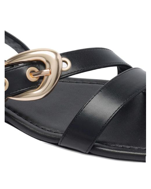 Stuart Weitzman Black Flache Sandalen