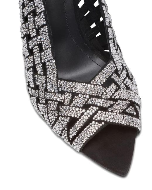 Balmain Metallic Rhinestone-Detail Sandals