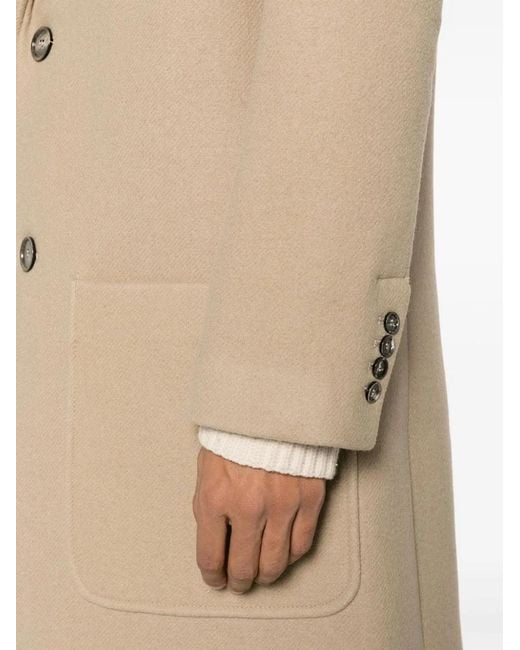 AMI Natural Ami Paris Wool Singlebreasted Coat for men