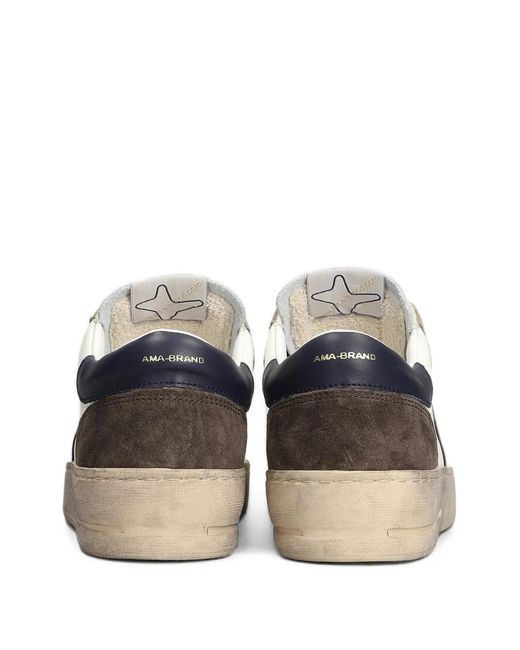 AMA BRAND White Star-Patch Panelled Sneakers for men