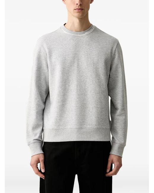 Michael Kors Gray Logo-Print Crew-Neck Sweater for men