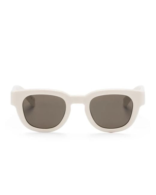 Saint Laurent Gray Square-Frame Sunglasses