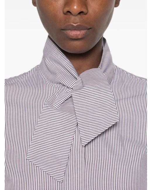 ROSSO35 Purple Striped Shirt
