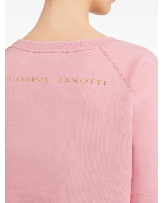 Giuseppe Zanotti Hanane Sweater Met Borduurwerk in het Pink
