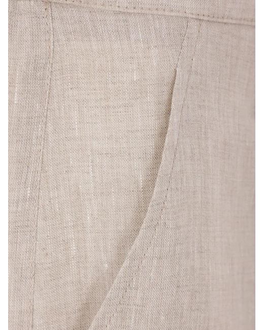 Brunello Cucinelli Natural Shorts aus Leinen