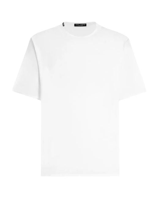 T-Shirt À Patch Logo Dolce & Gabbana pour homme en coloris White