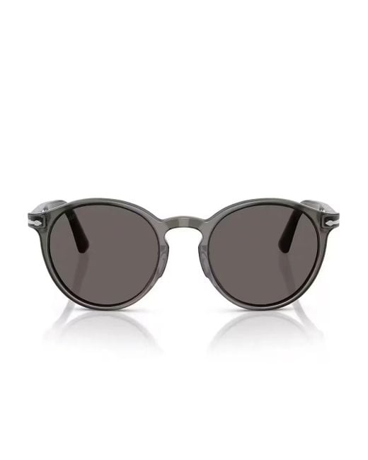 メンズ Persol ラウンドフレーム サングラス Gray