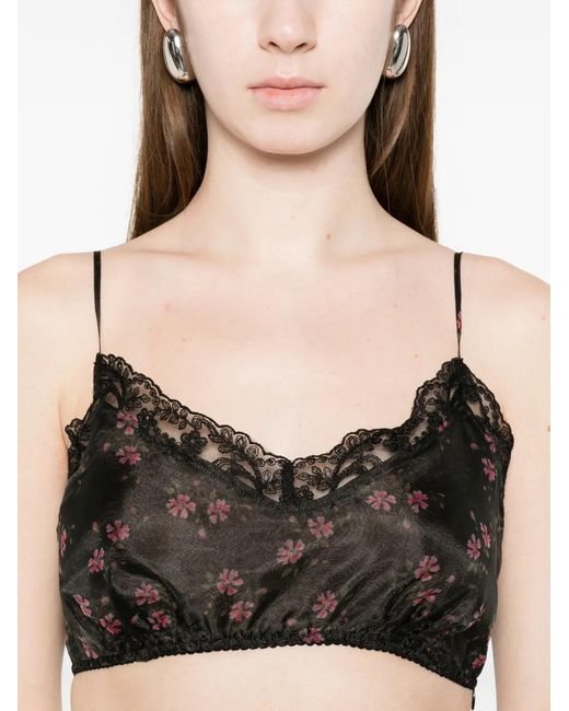 Simone Rocha Cropped Top in het Black