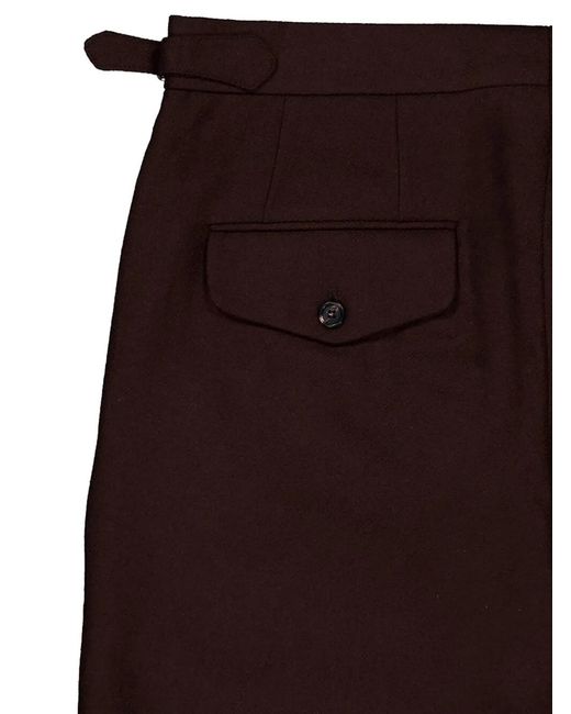 Bode Brown Side-Buckle Trousers for men