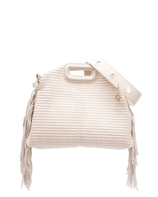 Borsa tote M con frange di Maje in Natural