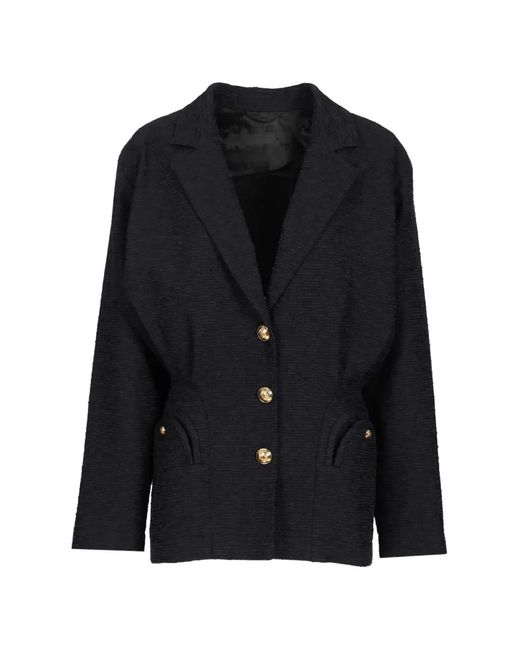 Blazé Milano レディース ブラック フラップポケット ジャケット