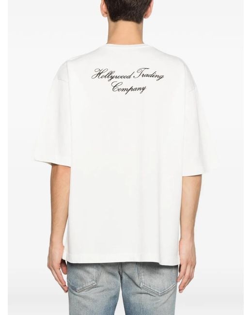 HTC White Studded-Embellishment T-Shirt for men