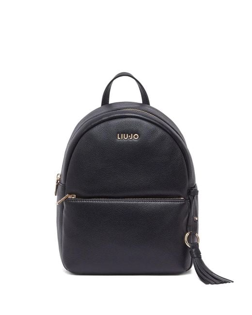Liu Jo Blue Logo-Plaque Backpack