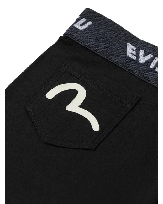 Evisu Black Logo-Waistband Boxers for men