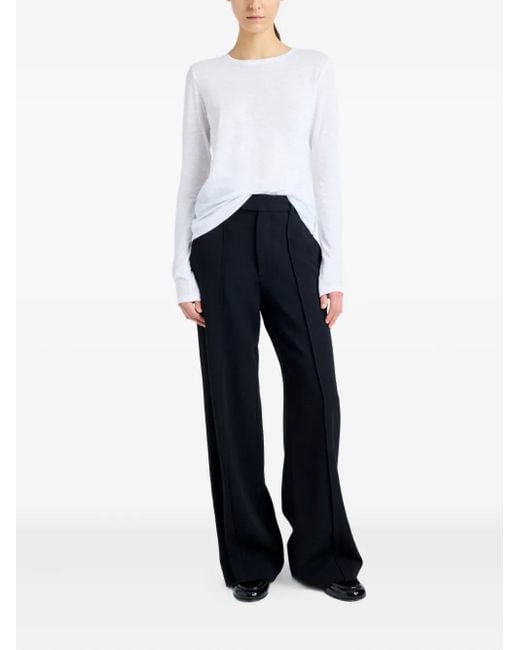 Proenza Schouler White Long-Sleeve Jersey T-Shirt