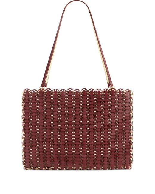 Rabanne Red 1969 Flip Iconic Discs Shoulder Bag