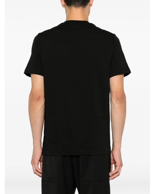 Moncler Black Logo-Patch T-Shirt for men