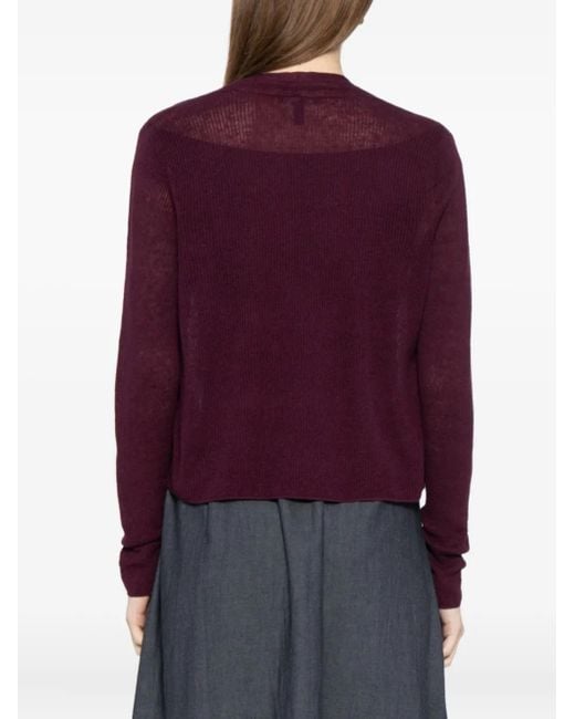 Eileen Fisher Vest Met Enkele Rij Knopen in het Purple