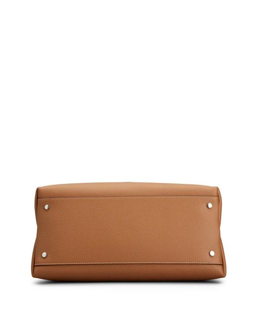 Tod's Brown Logo-Detail Shoulder Bag